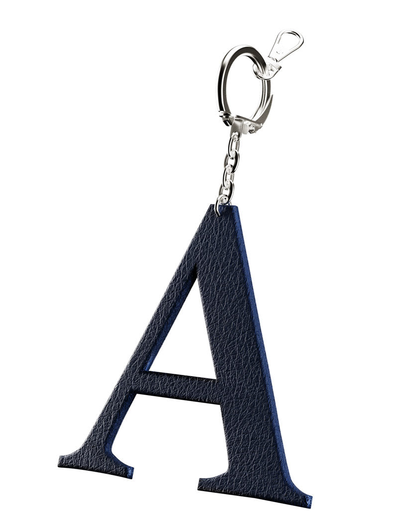 Leather Initial Keychain
