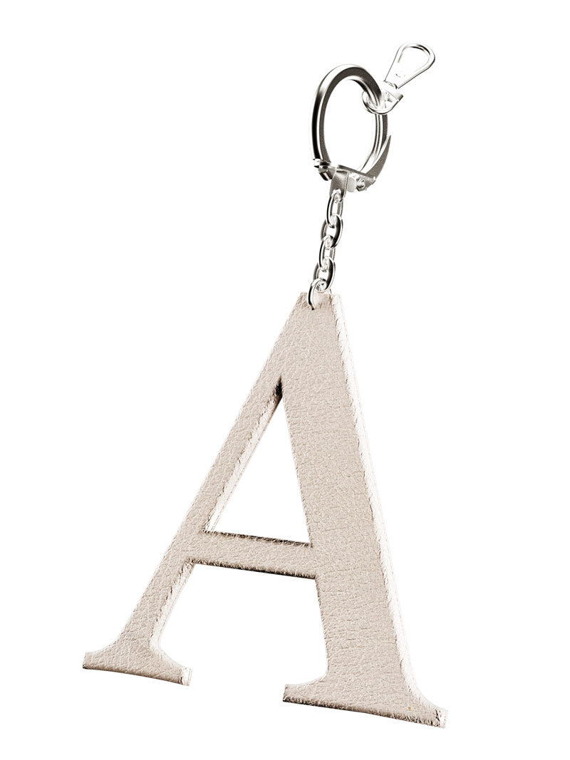 Leather Initial Keychain