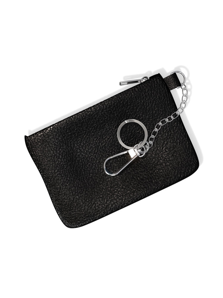 Leather Mini Wallet Keychain