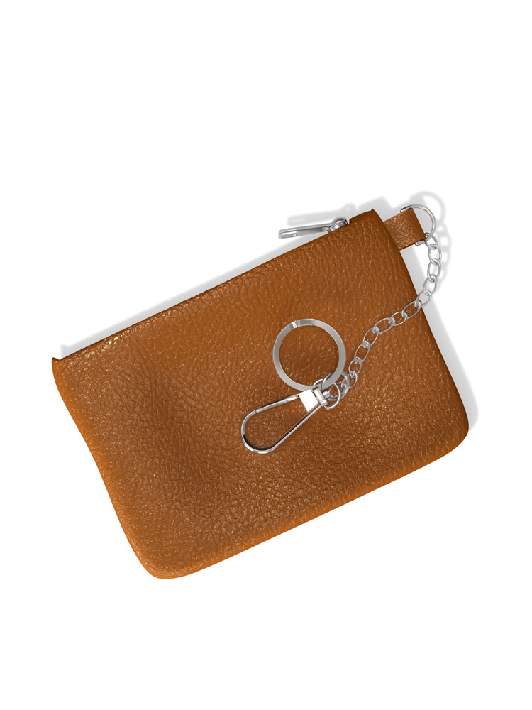 Leather Mini Wallet Keychain
