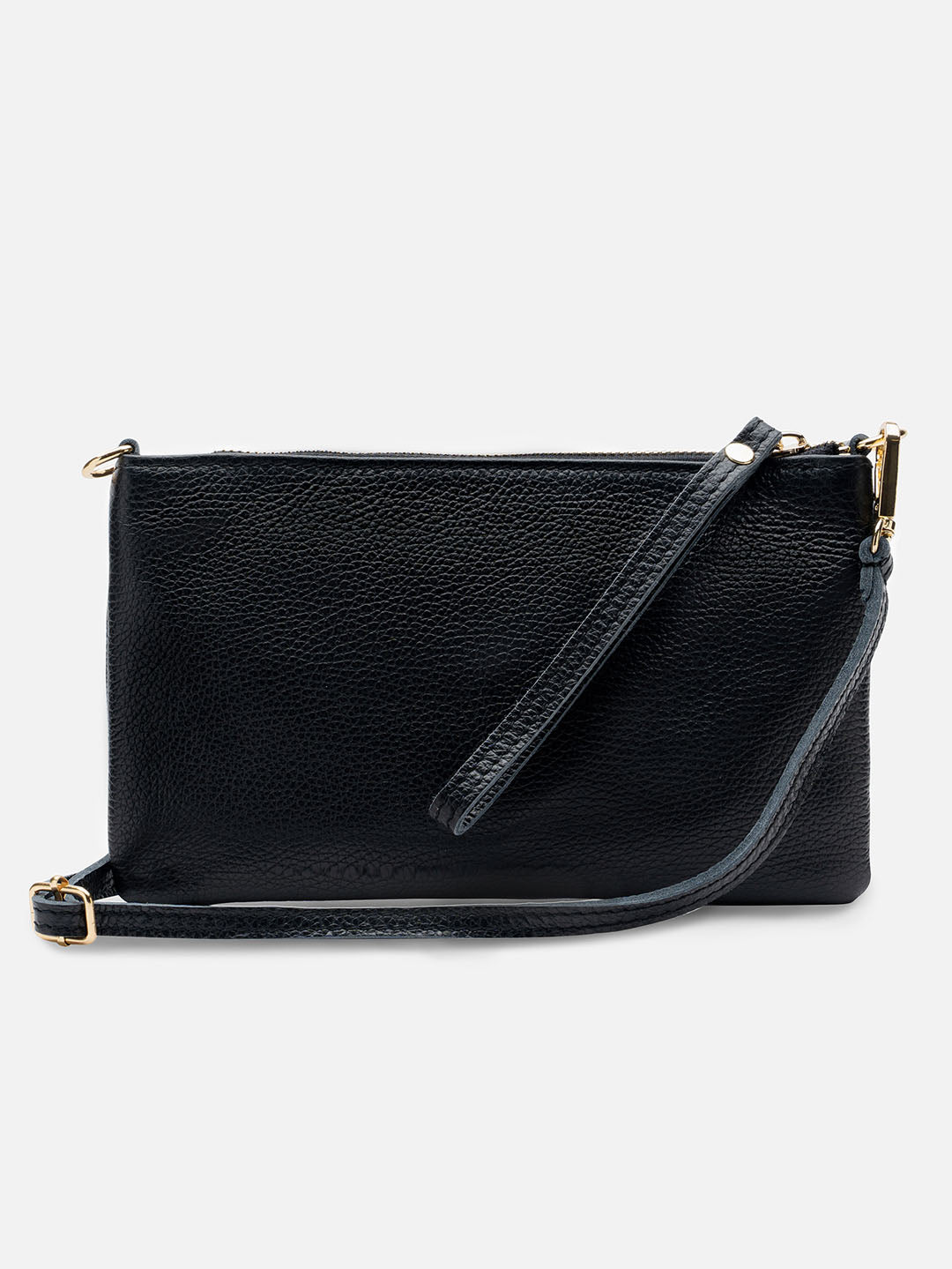 Eleganza Duo-Size Leather Clutch