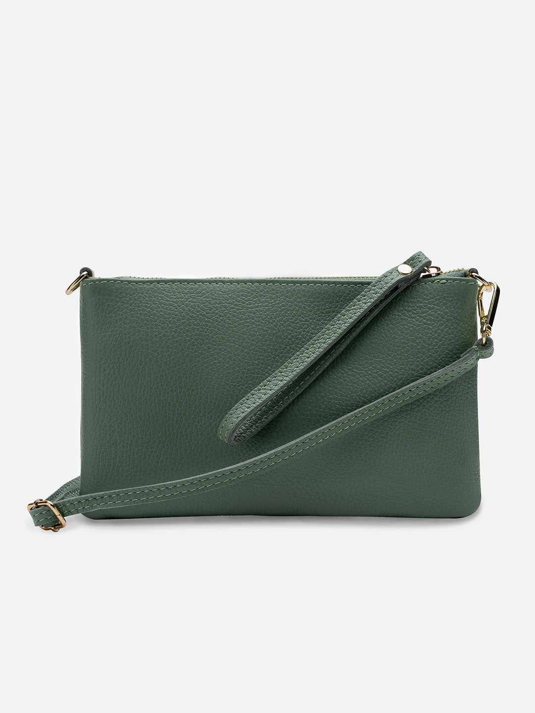 Eleganza Duo-Size Leather Clutch