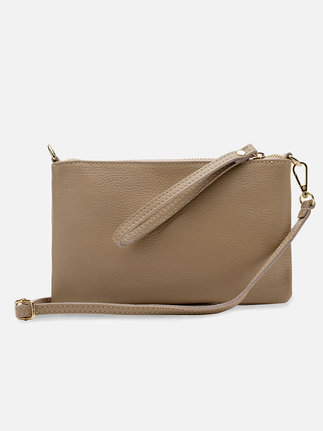 Eleganza Duo-Size Leather Clutch