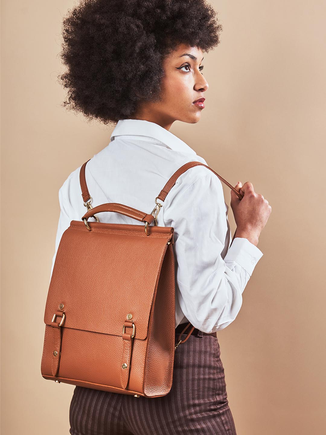 Oxford Leather Backpack