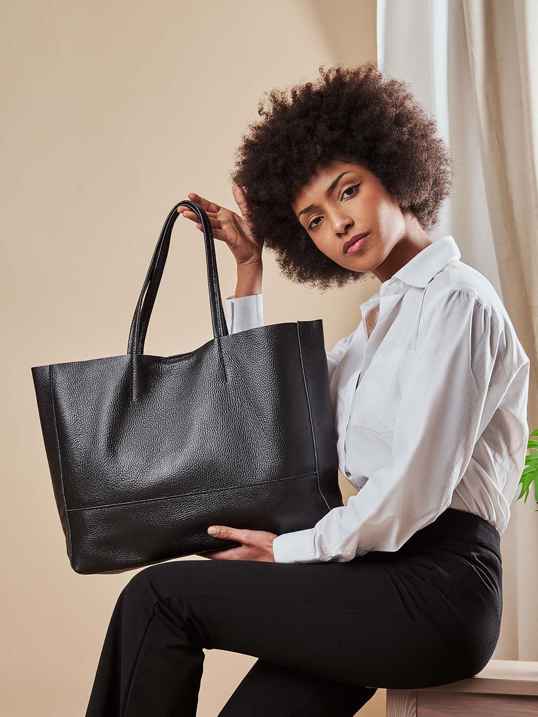 Oversized Leather Tote