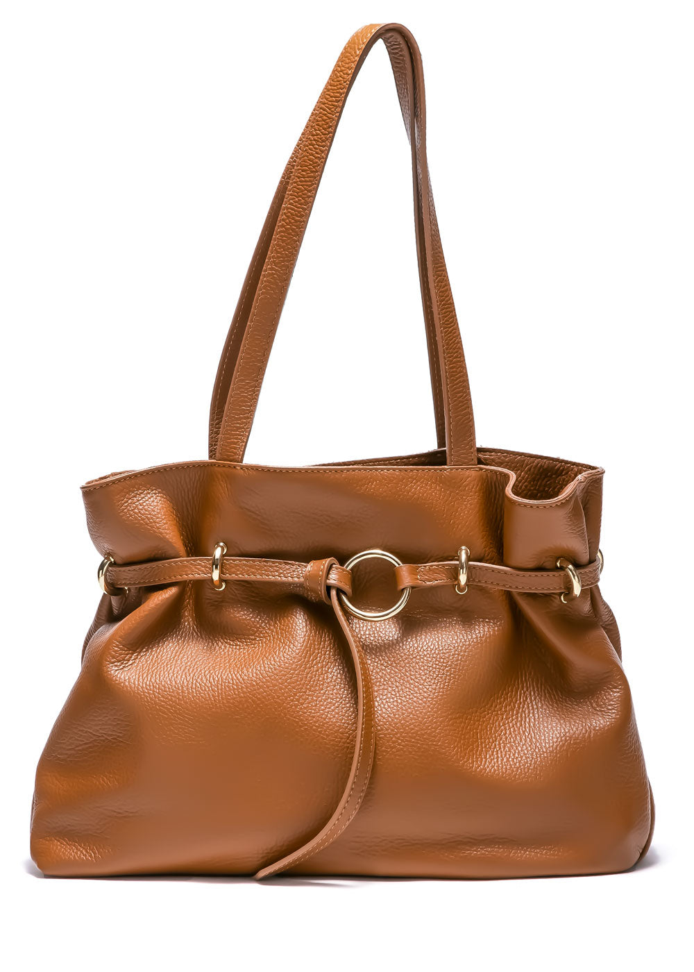 Leather shoulder tote bag for women made in soft genuine leather - Classic & Timeless Functionality