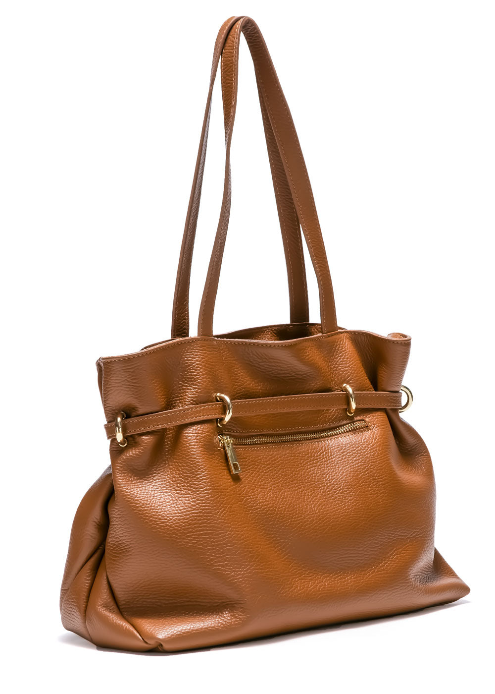 Leather shoulder tote bag for women made in soft genuine leather - Classic & Timeless Functionality